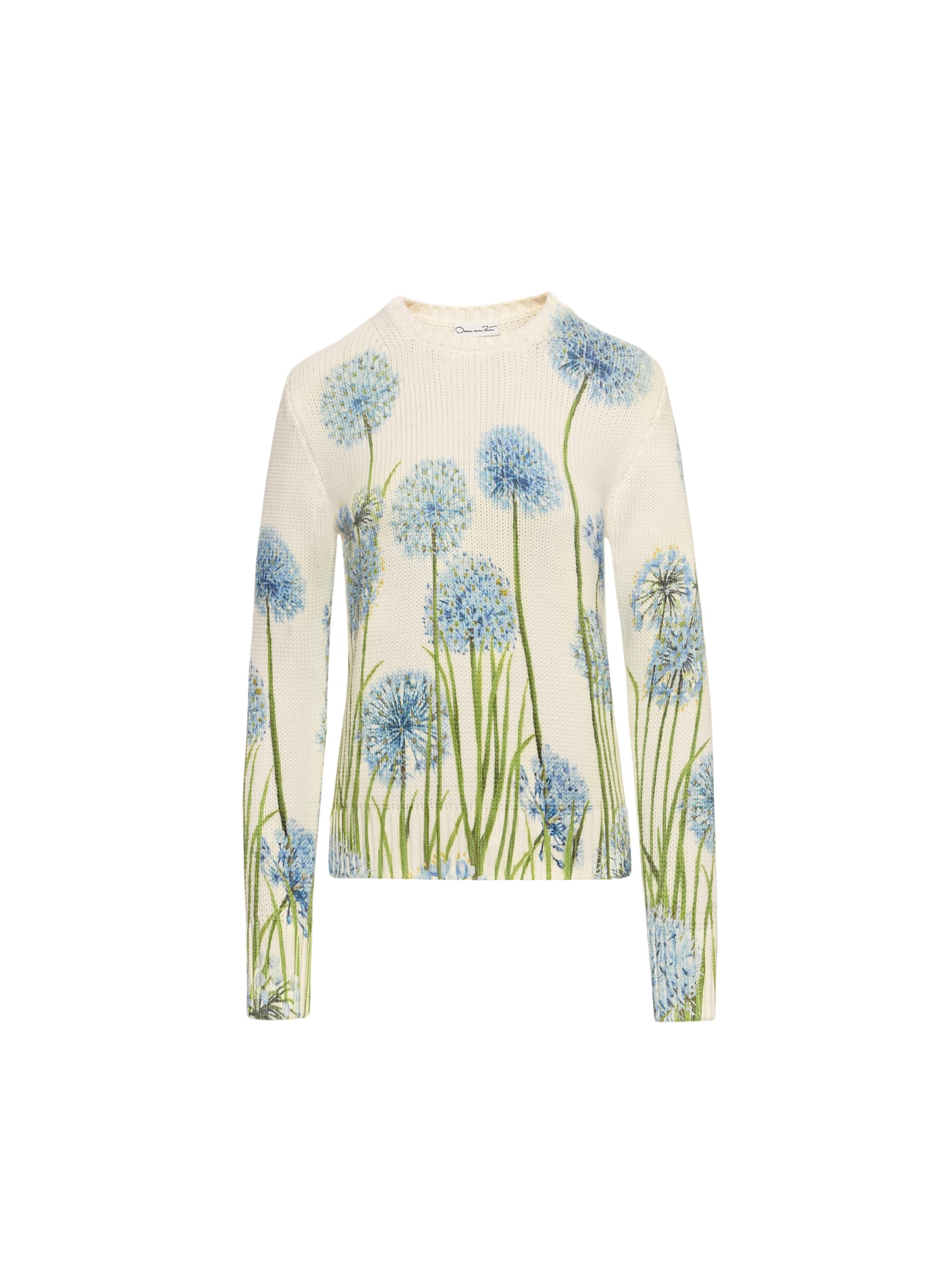 Oscar de la Renta Allium Printed Pullover Knit