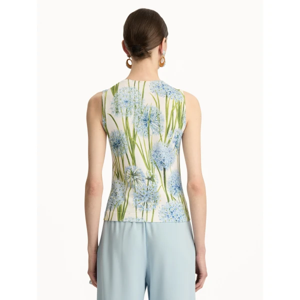 Oscar de la Renta Allium Printed Tank - Oscar de la Renta Tops - American Couture - Shop at Luxury Shoes 
