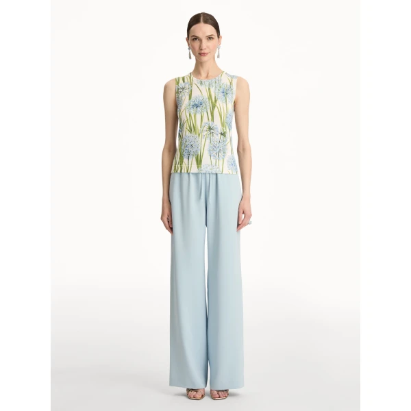 Oscar de la Renta Allium Printed Tank - Oscar de la Renta Tops - American Couture - Shop at Luxury Shoes 