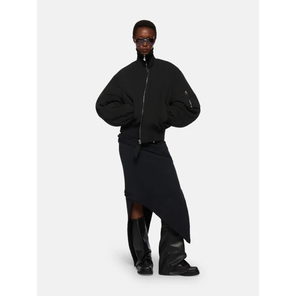 The Attico "Anja'' Black Bomber - The Attico Jackets - Designed by Gilda Ambrosio & Giorgia Tordini - Shop at Luxury Shoes 