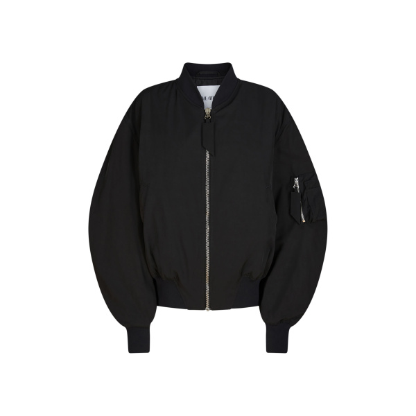 The Attico "Anja'' Black Bomber - The Attico Jackets - Designed by Gilda Ambrosio & Giorgia Tordini - Shop at Luxury Shoes 