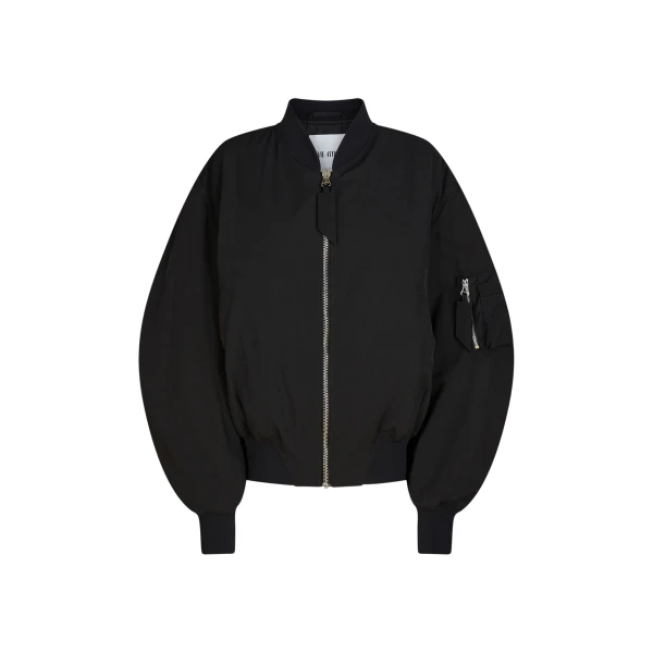 The Attico "Anja'' Black Bomber - The Attico Jackets - Designed by Gilda Ambrosio & Giorgia Tordini - Shop at Luxury Shoes 