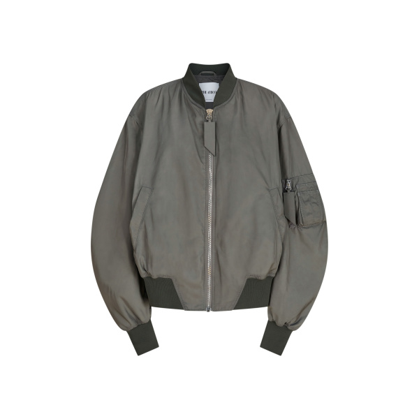 The Attico 'Anja'' Grey Bomber - The Attico Jackets - Designed by Gilda Ambrosio & Giorgia Tordini - Shop at Luxury Shoes 