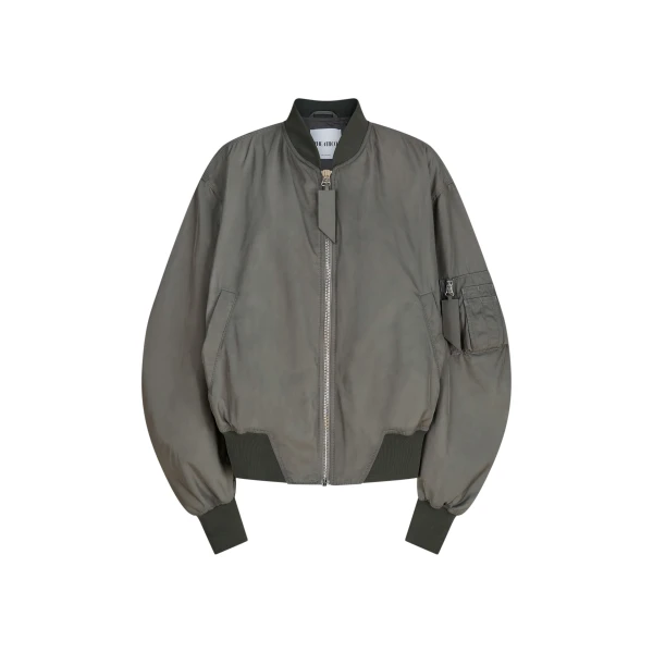 The Attico 'Anja'' Grey Bomber - The Attico Jackets - Designed by Gilda Ambrosio & Giorgia Tordini - Shop at Luxury Shoes 