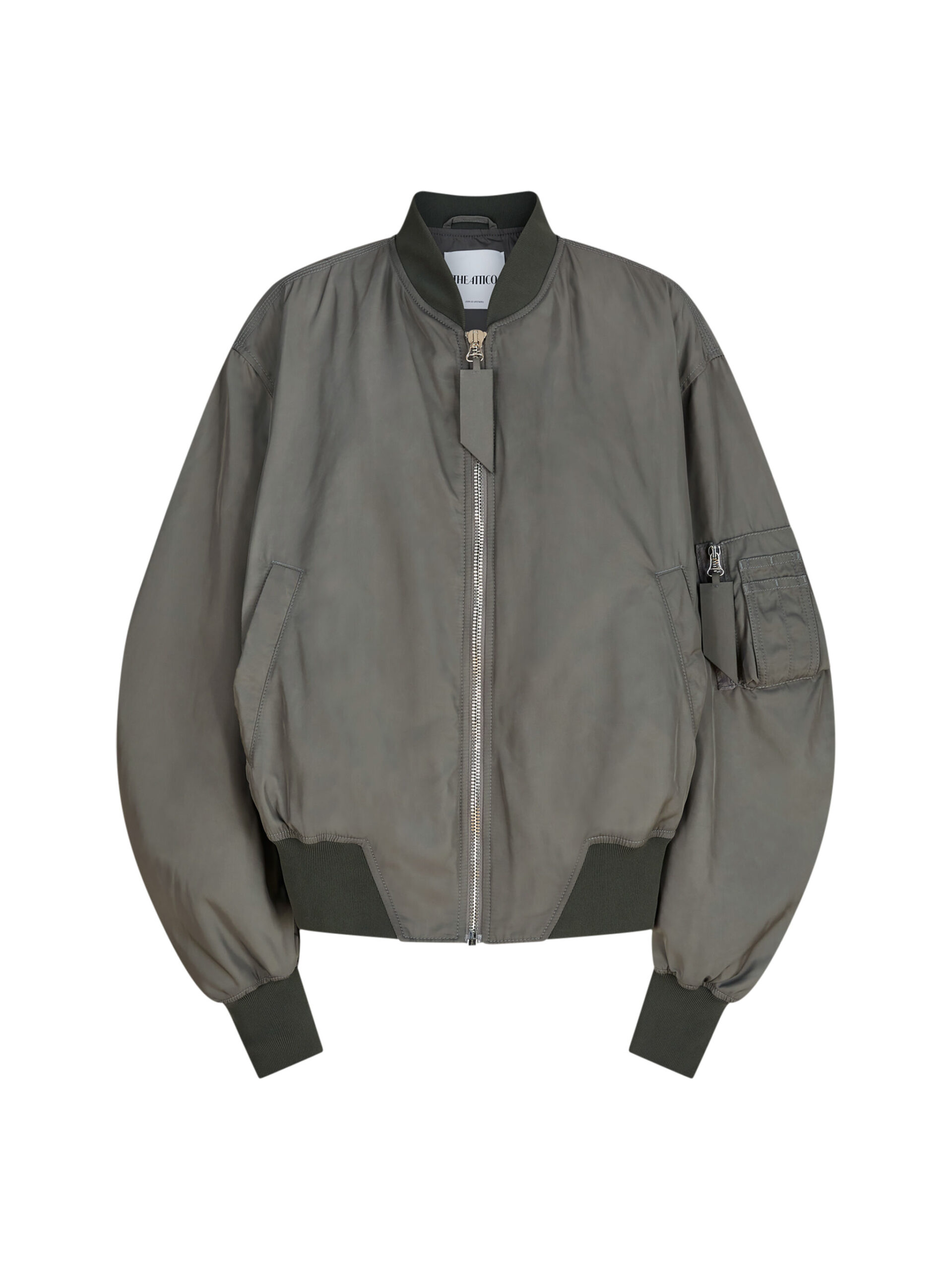 The Attico 'Anja'' Grey Bomber - The Attico Jackets - Designed by Gilda Ambrosio & Giorgia Tordini - Shop at Luxury Shoes The Attico 'Anja'' Grey Bomber - The Attico Jackets - Designed by Gilda Ambrosio & Giorgia Tordini - Shop at Luxury Shoes
