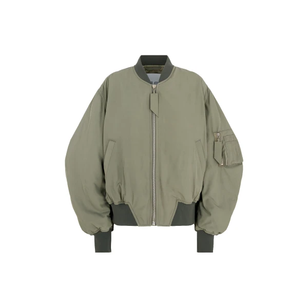 The Attico "Anja'' Military Green Bomber - The Attico Jackets - Designed by Gilda Ambrosio & Giorgia Tordini - Shop at Luxury Shoes 