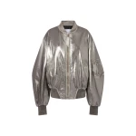 The Attico 'Anja'' Silver Bomber - The Attico Jackets - Designed by Gilda Ambrosio & Giorgia Tordini - Shop at Luxury Shoes 