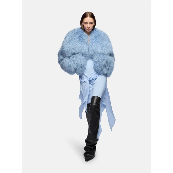 The Attico Baby Blue Bomber - The Attico Jackets - Designed by Gilda Ambrosio & Giorgia Tordini - Shop at Luxury Shoes 