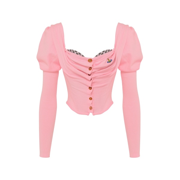 Vivienne Westwood Bea Corset Cardigan - Vivienne Westwood Knitwear - Punk Luxury - Shop at Luxury Shoes 