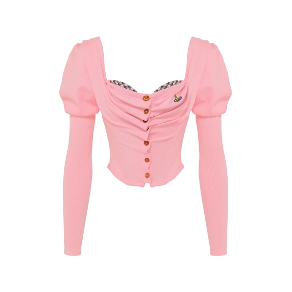 Vivienne Westwood Bea Corset Cardigan - Vivienne Westwood Knitwear - Punk Luxury - Shop at Luxury Shoes 