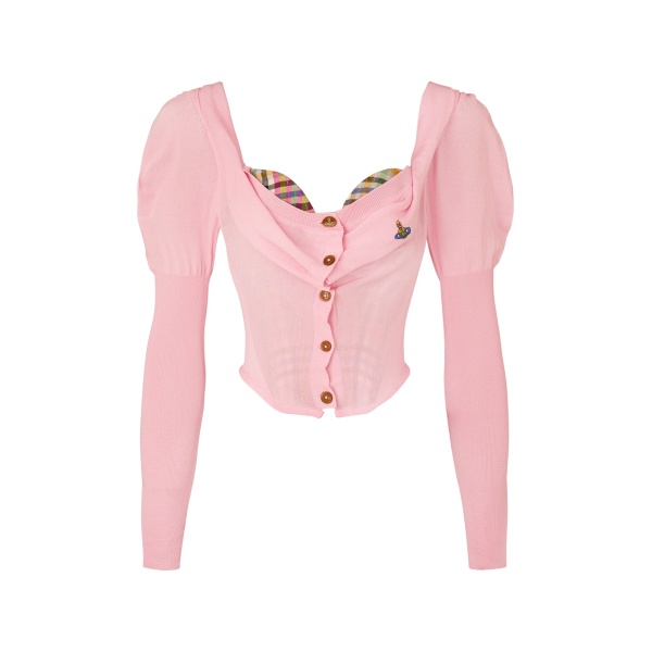 Vivienne Westwood Bea Corset Cardigan - Vivienne Westwood Knitwear - Punk Luxury - Shop at Luxury Shoes 