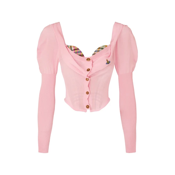 Vivienne Westwood Bea Corset Cardigan - Vivienne Westwood Knitwear - Punk Luxury - Shop at Luxury Shoes 