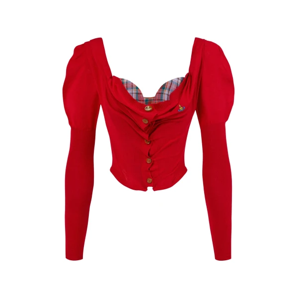 Vivienne Westwood Bea Corset Cardigan - Vivienne Westwood Knitwear - Punk Luxury - Shop at Luxury Shoes 