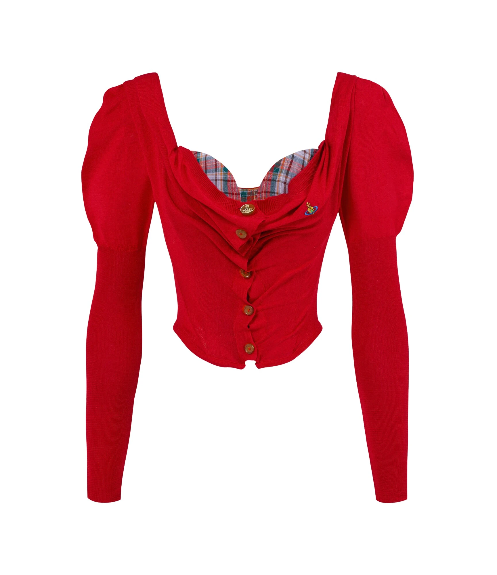 Bea-Corset-Cardigan-Vivienne-Westwood-Knitwear-1236304_nobg Vivienne Westwood Bea Corset Cardigan - Vivienne Westwood Knitwear - Punk Luxury - Shop at Luxury Shoes