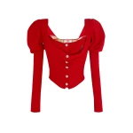 Vivienne Westwood Bea Corset Cardigan - Vivienne Westwood Knitwear - Punk Luxury - Shop at Luxury Shoes 