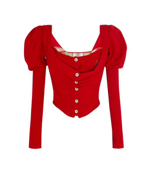 Vivienne Westwood Bea Corset Cardigan - Vivienne Westwood Knitwear - Punk Luxury - Shop at Luxury Shoes 