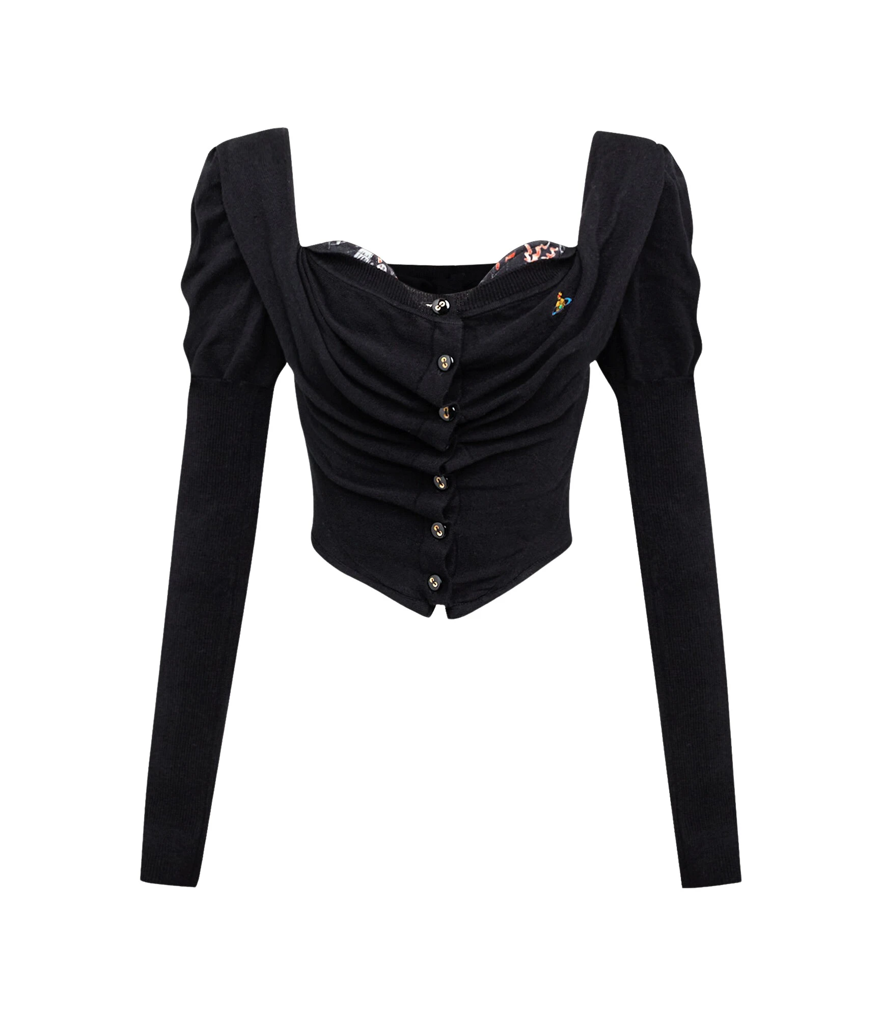 Bea-Corset-Cardigan-Vivienne-Westwood-Knitwear-1493202_nobg Vivienne Westwood Bea Corset Cardigan - Vivienne Westwood Knitwear - Punk Luxury - Shop at Luxury Shoes