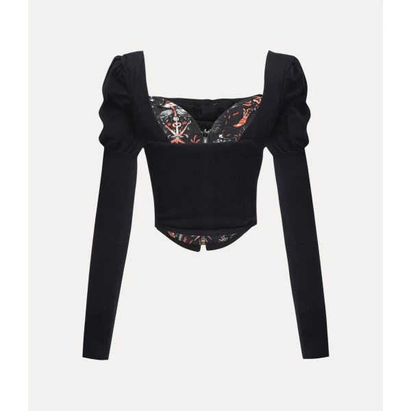 Vivienne Westwood Bea Corset Cardigan - Vivienne Westwood Knitwear - Punk Luxury - Shop at Luxury Shoes 