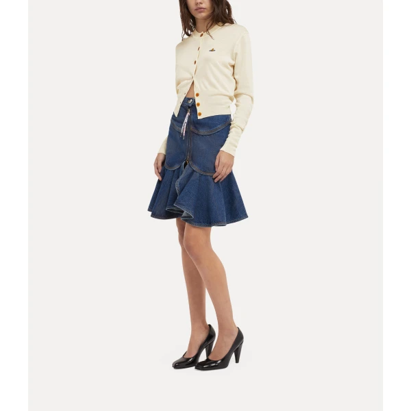 Vivienne Westwood Bea Cropped Cardigan - Vivienne Westwood Knitwear - Punk Luxury - Shop at Luxury Shoes 