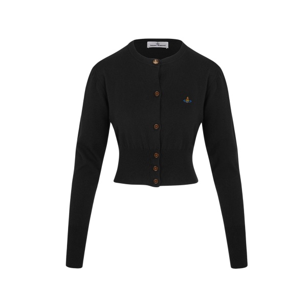 Vivienne Westwood Bea Cropped Cardigan - Vivienne Westwood Knitwear - Punk Luxury - Shop at Luxury Shoes 