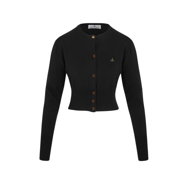 Vivienne Westwood Bea Cropped Cardigan - Vivienne Westwood Knitwear - Punk Luxury - Shop at Luxury Shoes 