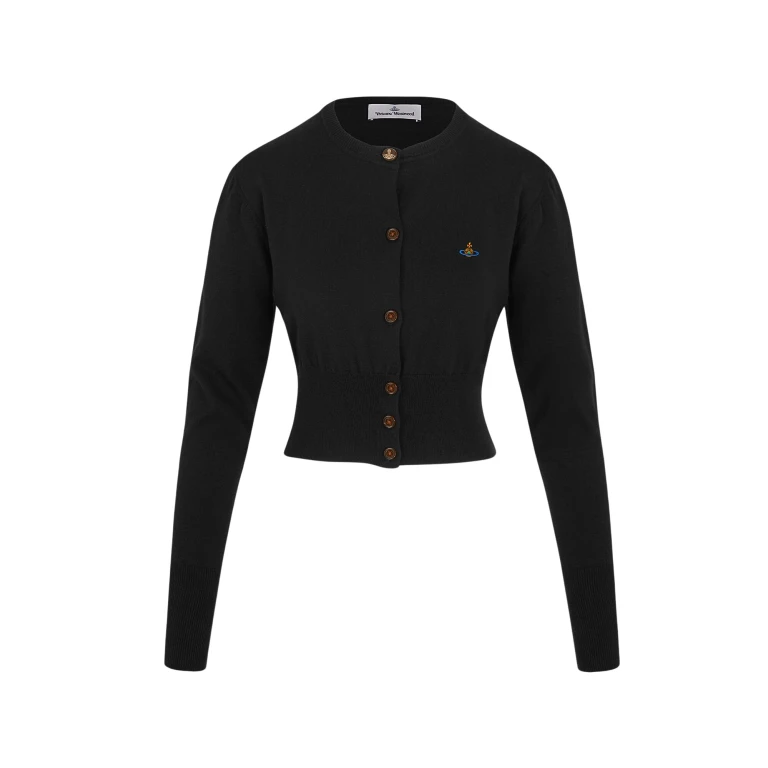 Vivienne Westwood Bea Cropped Cardigan - Vivienne Westwood Knitwear - Punk Luxury - Shop at Luxury Shoes 