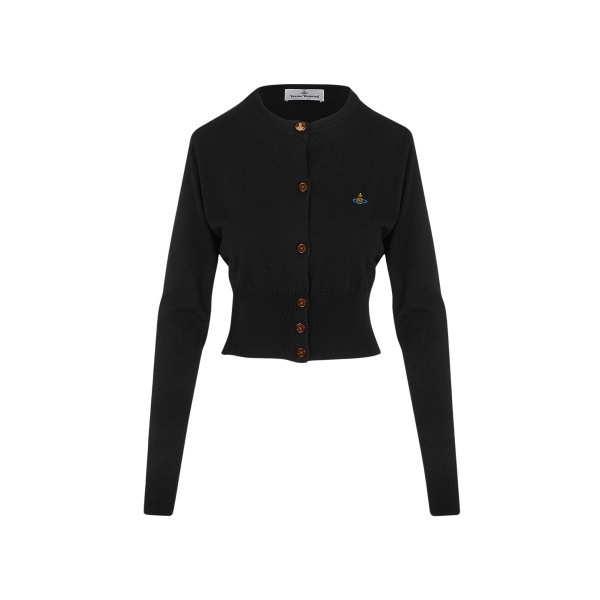 Vivienne Westwood Bea Cropped Cardigan - Vivienne Westwood Knitwear - Punk Luxury - Shop at Luxury Shoes 