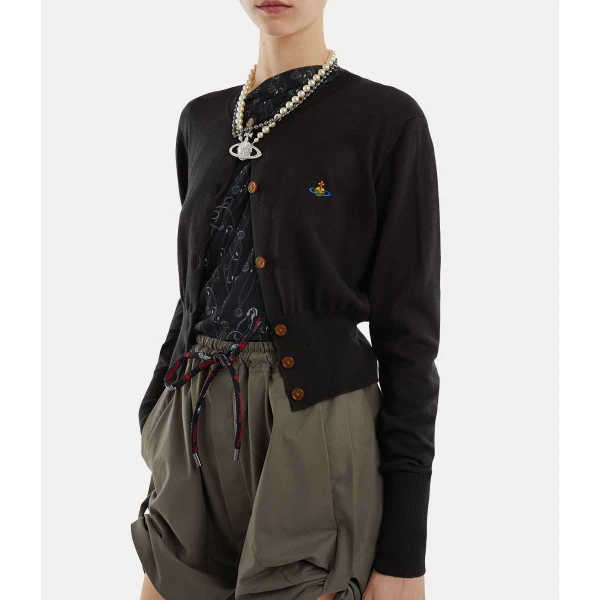 Vivienne Westwood Bea Cropped Cardigan - Vivienne Westwood Knitwear - Punk Luxury - Shop at Luxury Shoes 