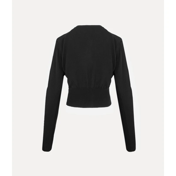 Vivienne Westwood Bea Cropped Cardigan - Vivienne Westwood Knitwear - Punk Luxury - Shop at Luxury Shoes 
