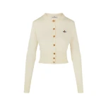 Vivienne Westwood Bea Cropped Cardigan - Vivienne Westwood Knitwear - Punk Luxury - Shop at Luxury Shoes 