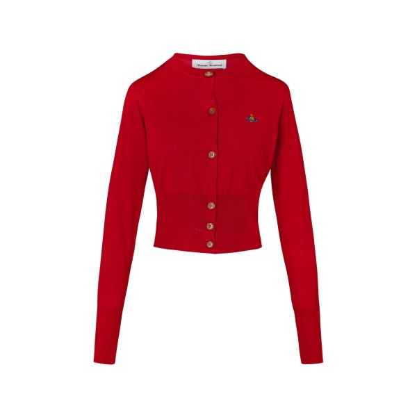 Vivienne Westwood Bea Cropped Cardigan - Vivienne Westwood Knitwear - Punk Luxury - Shop at Luxury Shoes 