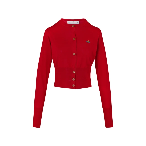 Vivienne Westwood Bea Cropped Cardigan - Vivienne Westwood Knitwear - Punk Luxury - Shop at Luxury Shoes 