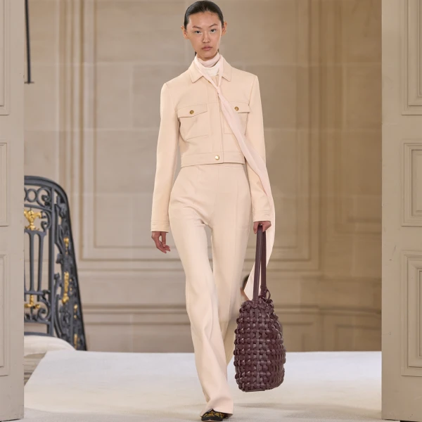 Giambattista Valli Beige Jersey Flare Pants - Giambattista Valli Pants - Romantic Couture - Shop at Luxury Shoes 