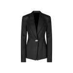 The Attico Black Blazer - The Attico Jackets - Designed by Gilda Ambrosio & Giorgia Tordini - Shop at Luxury Shoes 