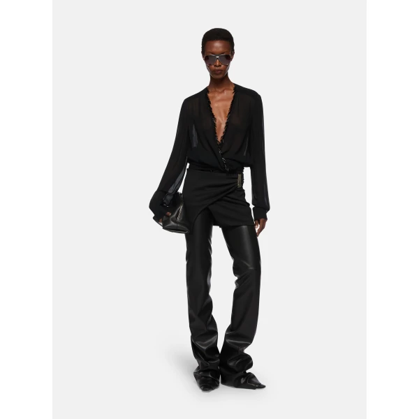 The Attico Black Blouse - The Attico Tops - Designed by Gilda Ambrosio & Giorgia Tordini - Shop at Luxury Shoes 