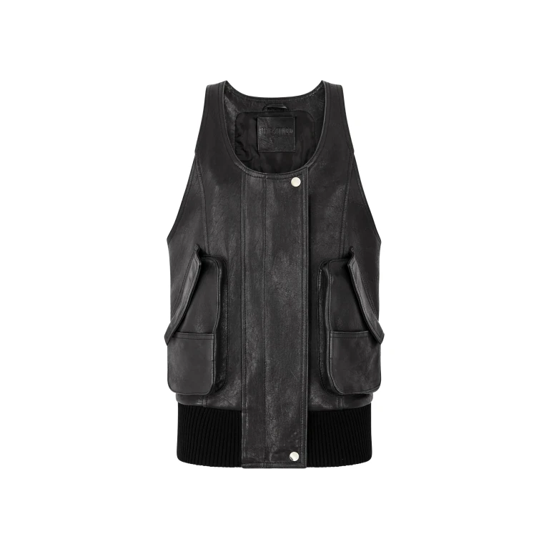 The Attico Black Blouson - The Attico Knitwear - Designed by Gilda Ambrosio & Giorgia Tordini - Shop at Luxury Shoes 