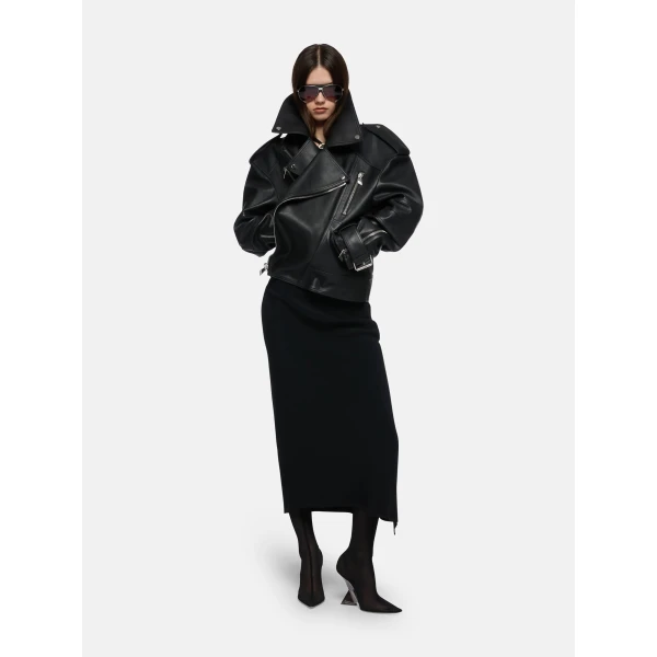 The Attico Black Bomber - The Attico Jackets - Designed by Gilda Ambrosio & Giorgia Tordini - Shop at Luxury Shoes 