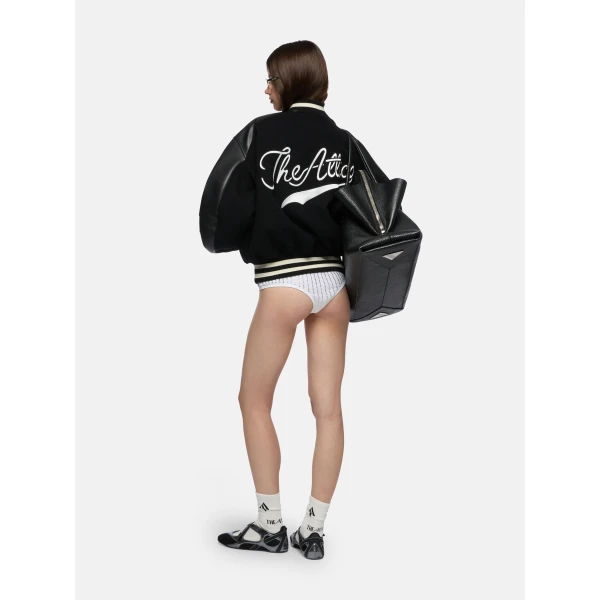 The Attico Black Bomber - The Attico Jackets - Designed by Gilda Ambrosio & Giorgia Tordini - Shop at Luxury Shoes 