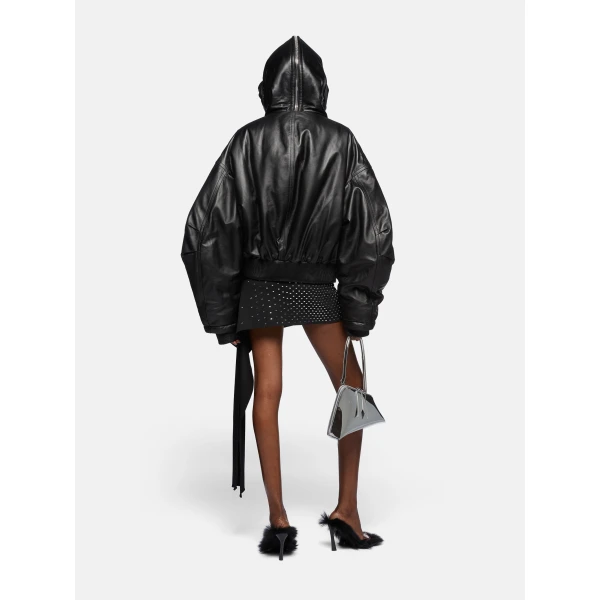 The Attico Black Bomber - The Attico Jackets - Designed by Gilda Ambrosio & Giorgia Tordini - Shop at Luxury Shoes 
