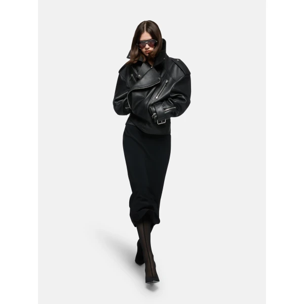The Attico Black Bomber - The Attico Jackets - Designed by Gilda Ambrosio & Giorgia Tordini - Shop at Luxury Shoes 
