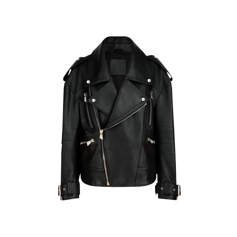 The Attico Black Bomber - The Attico Jackets - Designed by Gilda Ambrosio & Giorgia Tordini - Shop at Luxury Shoes 