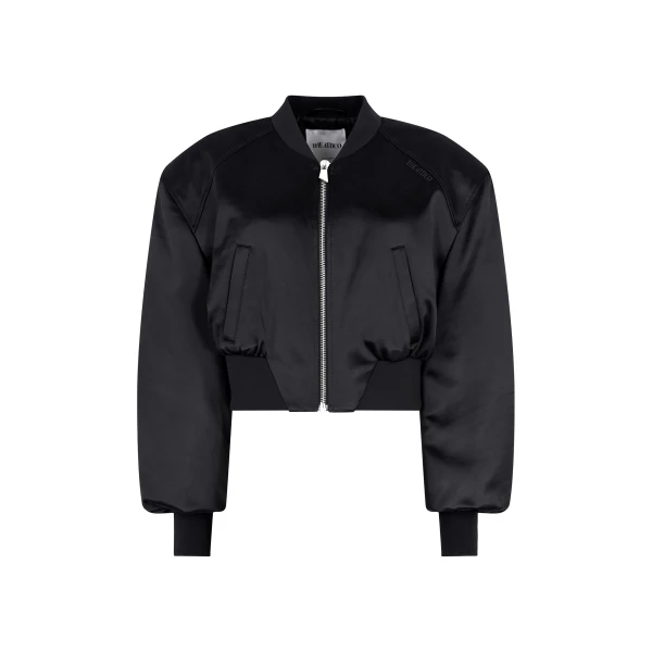 The Attico Black Bomber - The Attico Jackets - Designed by Gilda Ambrosio & Giorgia Tordini - Shop at Luxury Shoes 