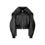 The Attico Black Bomber - The Attico Jackets - Designed by Gilda Ambrosio & Giorgia Tordini - Shop at Luxury Shoes 