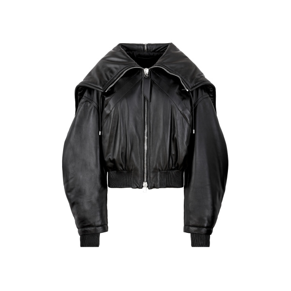 The Attico Black Bomber - The Attico Jackets - Designed by Gilda Ambrosio & Giorgia Tordini - Shop at Luxury Shoes 