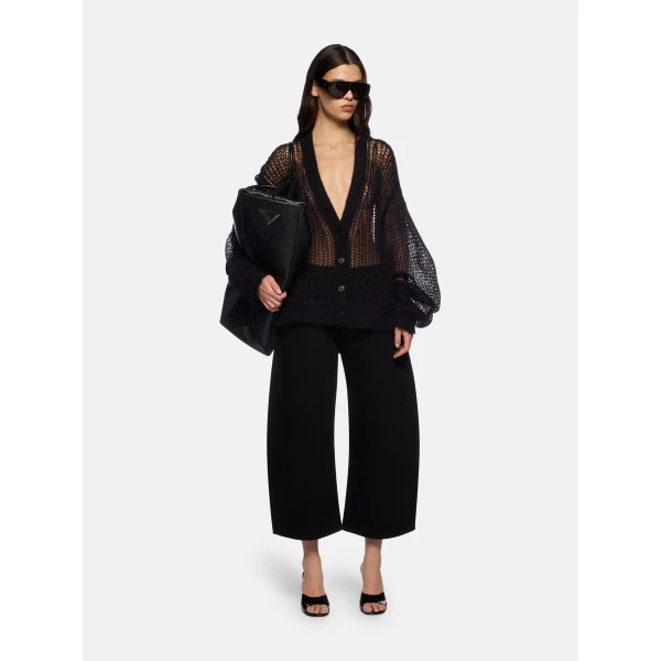 The Attico Black Cardigan - The Attico Knitwear - Designed by Gilda Ambrosio & Giorgia Tordini - Shop at Luxury Shoes 