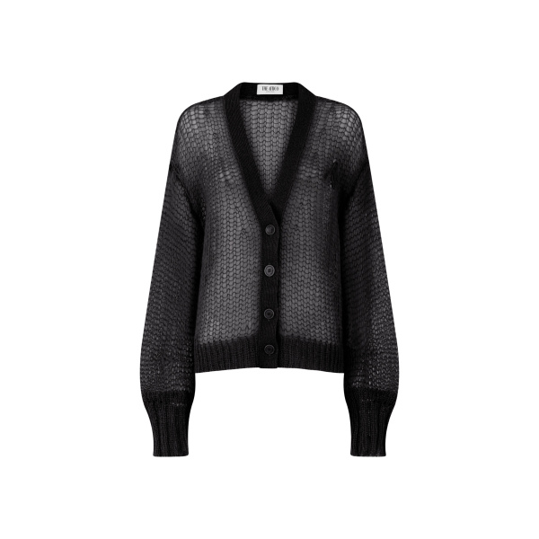 The Attico Black Cardigan - The Attico Knitwear - Designed by Gilda Ambrosio & Giorgia Tordini - Shop at Luxury Shoes 
