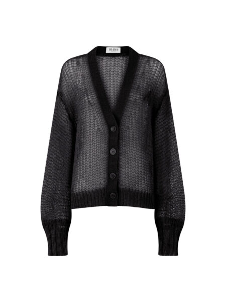 The Attico Black Cardigan - The Attico Knitwear - Designed by Gilda Ambrosio & Giorgia Tordini - Shop at Luxury Shoes 
