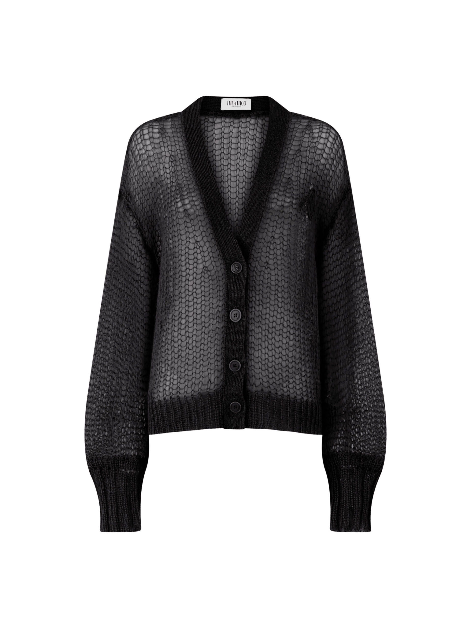 The Attico Black Cardigan - The Attico Knitwear - Designed by Gilda Ambrosio & Giorgia Tordini - Shop at Luxury Shoes The Attico Black Cardigan - The Attico Knitwear - Designed by Gilda Ambrosio & Giorgia Tordini - Shop at Luxury Shoes