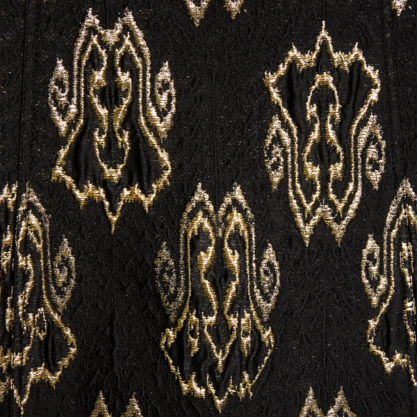 Giambattista Valli Black Ikat Jacquard Long Sleeveless Vest - Giambattista Valli Fall Winter 25/26 - Romantic Couture - Shop at Luxury Shoes 