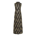 Giambattista Valli Black Ikat Jacquard Long Sleeveless Vest - Giambattista Valli Fall Winter 25/26 - Romantic Couture - Shop at Luxury Shoes 